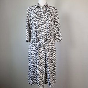J. McLaughlin Art Deco Shirt Dress Size M